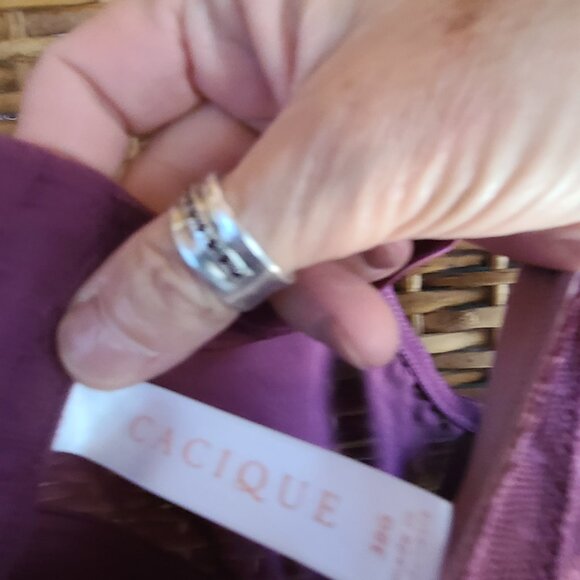 Lane Bryant CACIQUE Bra Unlined Modern Lace UL Full Coverage Plum Color Size 38G - Picture 3 of 5